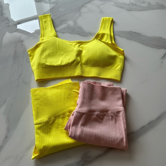 Women's 2 Piece Tracksuit Workout - plus extra Seamless High Waist Leggings - Picture 4 of 12